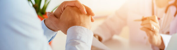 Man having medical consultation in doctor's office